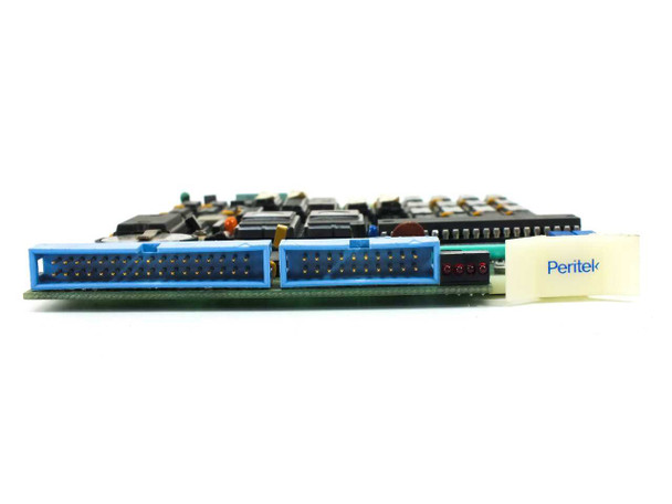 Peritek PMF-Q system board — second side view showing dual 40-pin IDC headers and Peritek label tag
