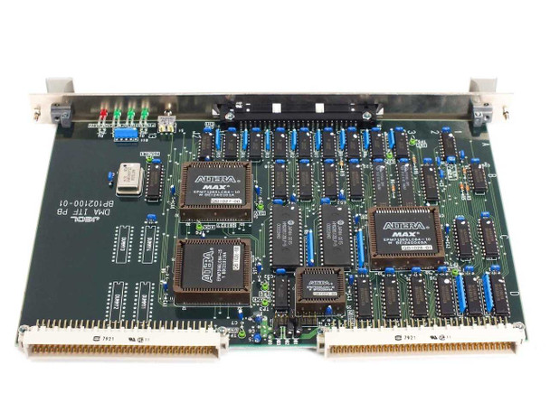 JEOL BP102100-01 DMA ITF PB card — reverse side view showing Altera MAX FPGA ICs and edge connectors