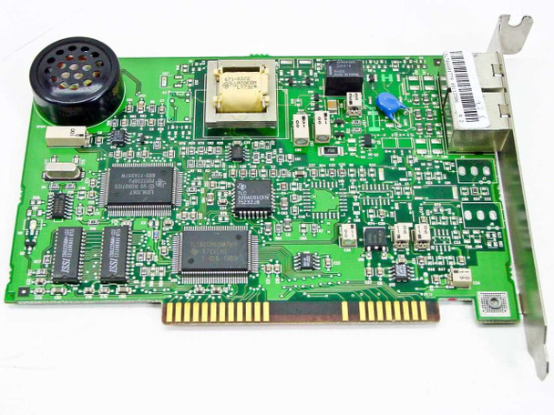 US Robotics Sportster 33.6K ISA modem card — top component side showing main ICs, transformer, and ISA edge connector