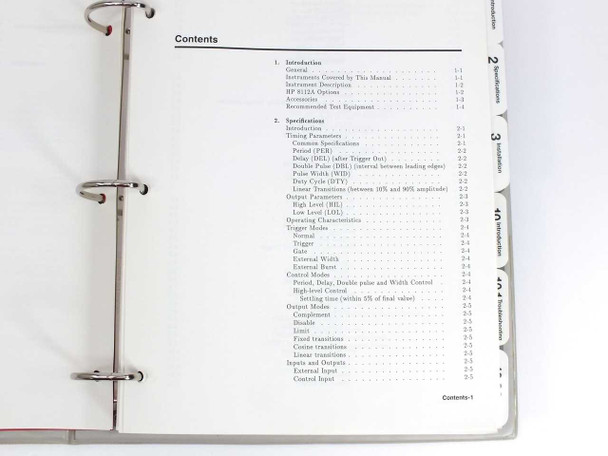 HP 8112A 50 MHz Programmable Pulse Generator Operating/Programming Manual