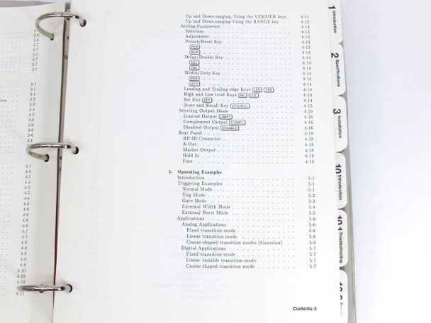 HP 8112A 50 MHz Programmable Pulse Generator Operating/Programming Manual