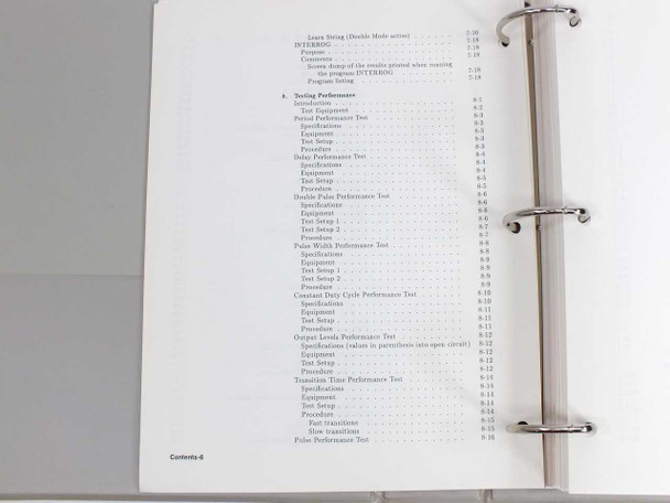 HP 8112A 50 MHz Programmable Pulse Generator Operating/Programming Manual
