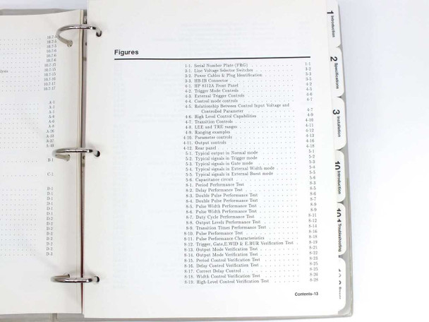 HP 8112A 50 MHz Programmable Pulse Generator Operating/Programming Manual
