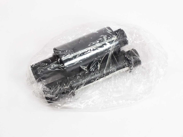 Zebra 800015-901 Black Monochrome Ribbon Refill — side view of ribbon assembly inside clear plastic bag