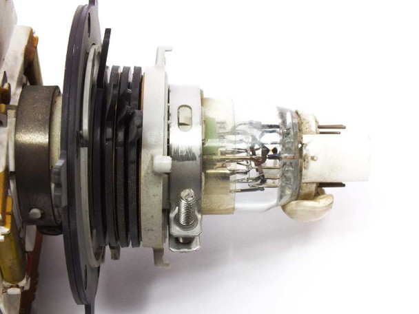 Tektronix 4207 CRT – close-up of electron gun and CRT neck pin connections