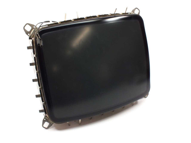 Tektronix 4207 CRT tube assembly – front face view showing black screen glass and metal yoke frame