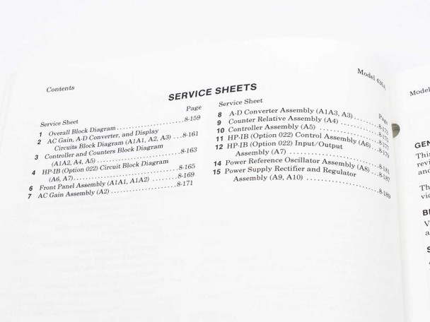 HP 436A Power Meter Operating and Service Manual with Options 003/004/022