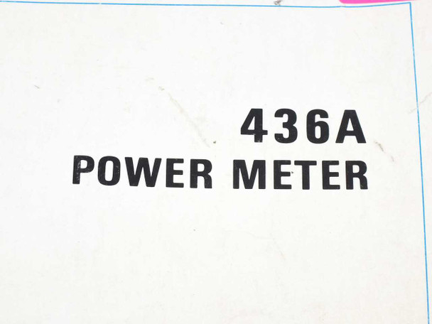 HP 436A Power Meter Operating and Service Manual