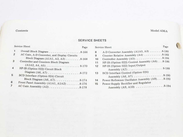 HP 436A Power Meter Operating and Service Manual