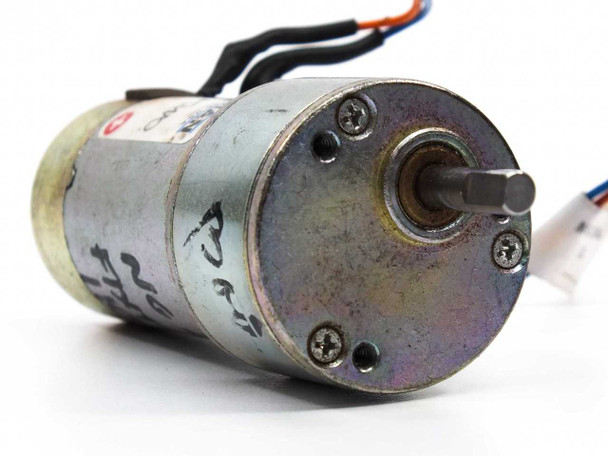 Pittman GM8712-31 gearmotor – output shaft end view showing shaft and mounting hole pattern