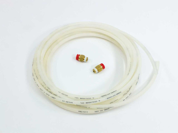 Water cooling tubing kit included with Research Inc 103390-002 — Nylon 11 tubing coil and two brass push-fit 1/8 NPT fittings