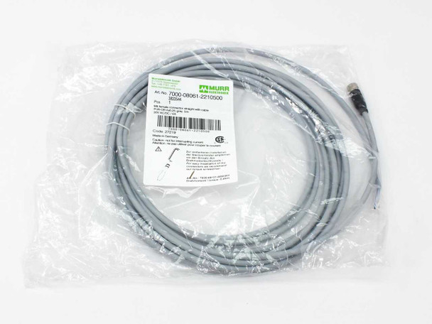 Murr Electronic 7000-08061-2210500 M8 Female Connector Straight Cable 5m PUR-OB