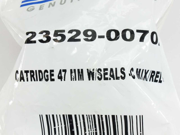 American Standard genuine part bag label showing part number 23529-0070A and description: Cartridge 47mm w/Seals Mix/Relay