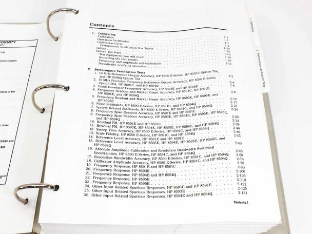 HP 8590 E-Series Spectrum Analyzers Calibration Guide