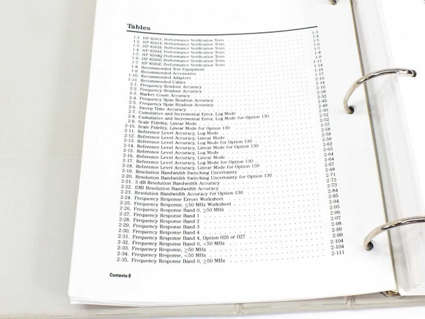 HP 8590 E-Series Spectrum Analyzers Calibration Guide