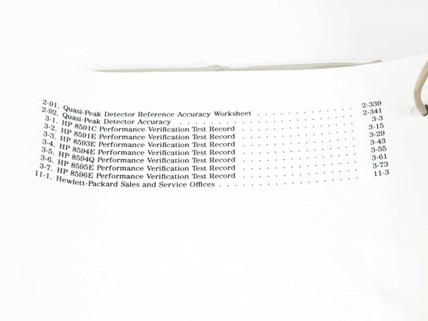 HP 8590 E-Series Spectrum Analyzers Calibration Guide