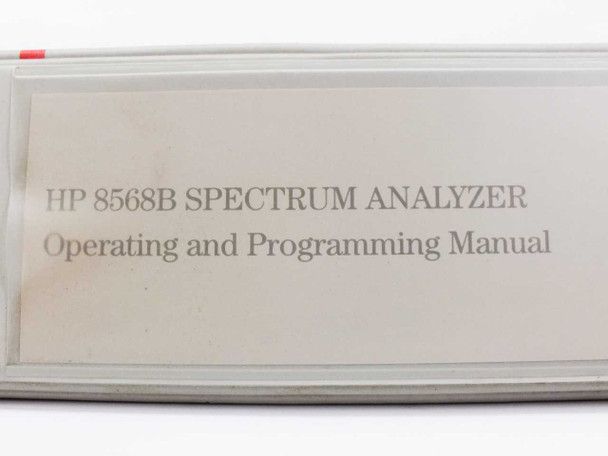 HP 8568B Spectrum Analyzer 100Hz - 1.5GHz Operating & Programming Manual