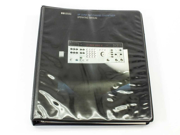 HP 3326A Two-Channel Synthesizer Operating Manual