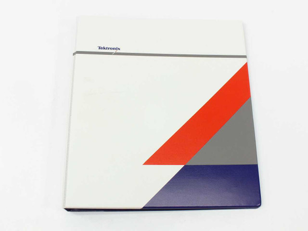 Tektronix VX4372 Slave Scanner Module User Manual — front cover of white 3-ring binder with Tektronix branding and geometric color design
