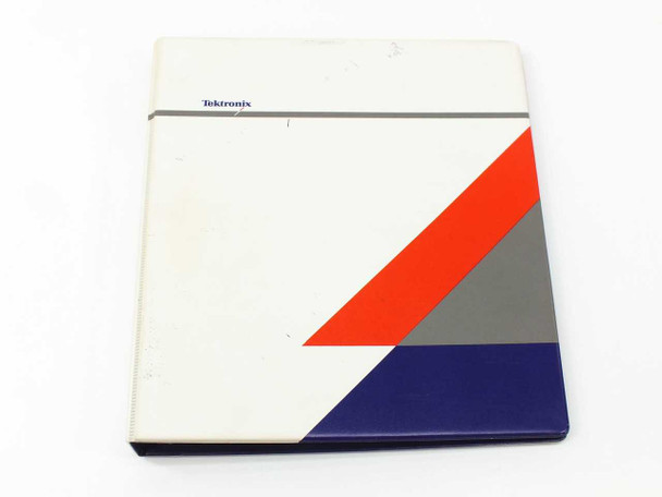 Tektronix VX4234 Operating Manual — front cover of white binder with Tektronix logo and diagonal color design