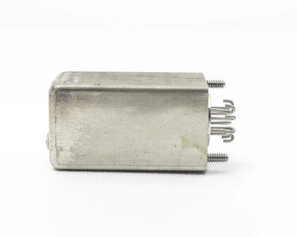 Datron 40GBO-2-B-12K relay opposite side view showing additional solder-lug terminals and sealed aluminum housing