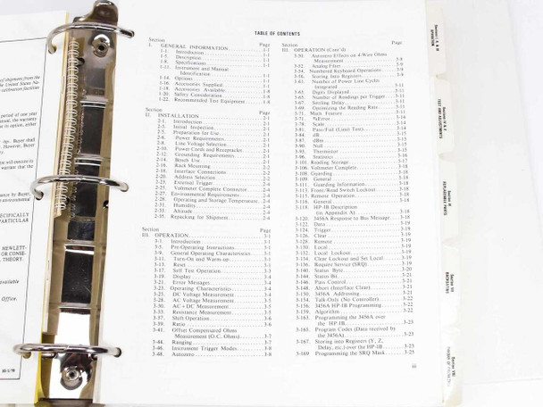 HP 3456A Digital Voltmeter Operating and Service Manual
