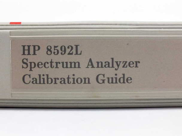 HP 8592L Spectrum Analyzer Calibration Guide — spine label showing title and model number