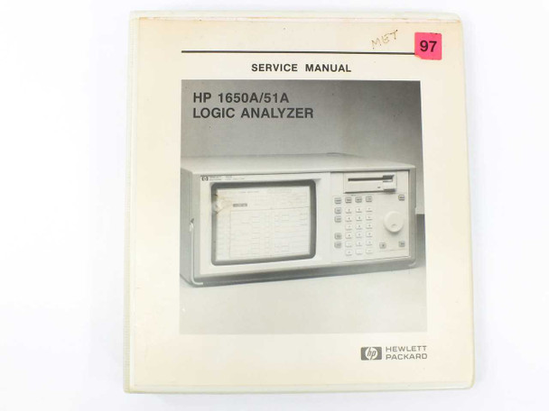 HP 1650A/1651A Logic Analyzers Service Manual