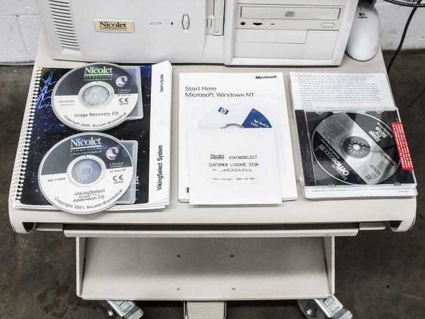Software media and documentation: Nicolet image recovery CD, VikingSelect application CD, Microsoft Windows NT start guide, Viking Select customer license disk