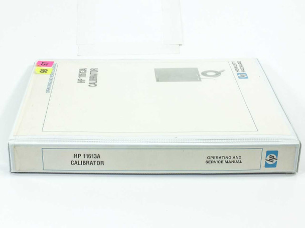HP 11613A Calibrator Operating and Service Manual