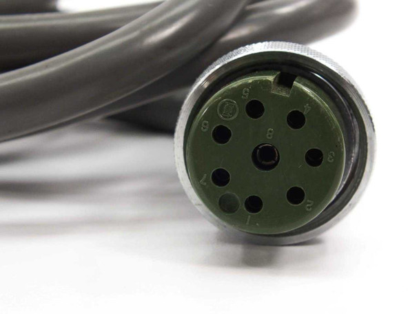 Tokyo Foton TFL 150 cable — close-up of 8-pin circular connector face showing numbered pin positions, green insert