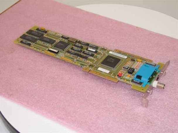DCA IRMA III 003581 ISA network card – angled top view showing full PCB on pink foam