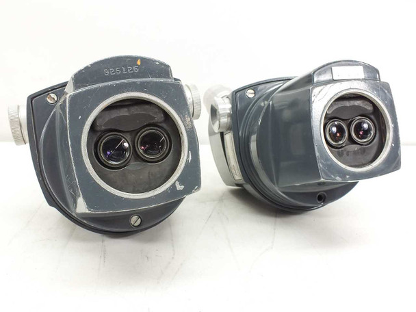 Lot of 2 American Optical Stereo Star 569 Microscope Heads -AS IS- Damaged