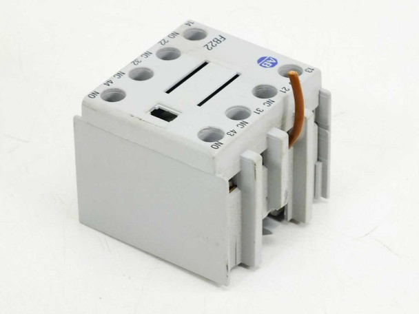 Allen Bradley 100-FB22 600 Volt 10 Amp Auxiliary Contactor Block AC/DC