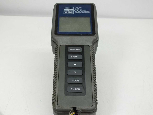 YSI 85 meter front-on view showing full panel with LCD and six-button layout