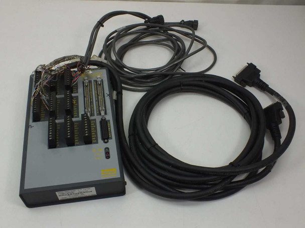 Parker Compumotor AT6250 2-axis servo controller front view with multiple interface cables laid out