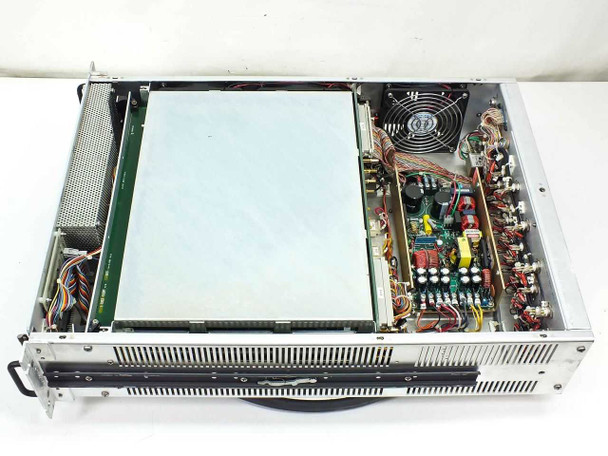 Aydin 3053 interior view with top cover removed showing main PCB, internal fan, power supply board, and wiring harness