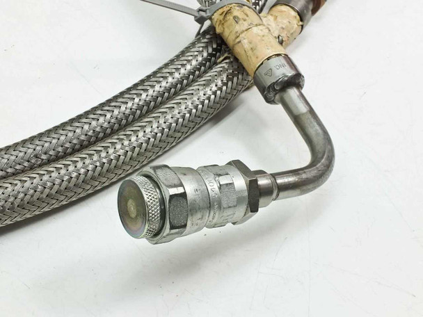 CTI 8043074 Pair Of 10-Foot Cryopump Vacuum Compressor Lines w/ Elbow 5400-S5-8