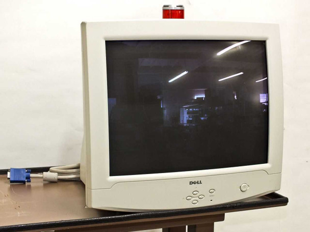 Dell E770P 17-inch CRT monitor included with the PWS P5NMS wafer prober system, with VGA cable attached