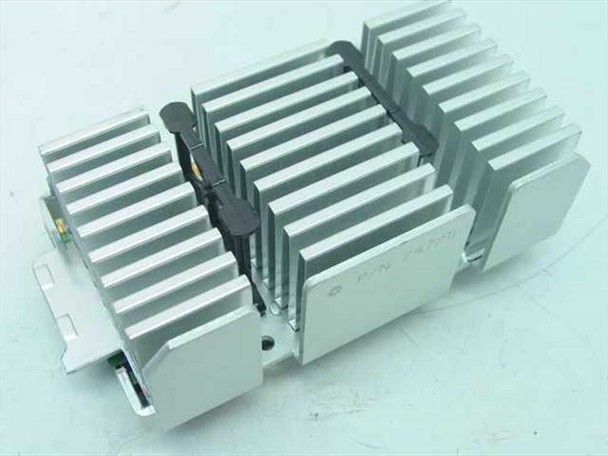 Intel Pentium III SL3CD Slot 1 processor — side view showing large aluminum fin heatsink assembly