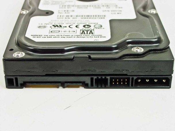 Western Digital WD800JD 80GB SATA hard drive – side view showing SATA data and power connector ports