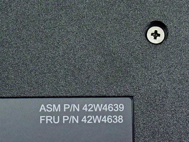 Lenovo ThinkPad 42W4638 Mini Dock – bottom label showing ASM P/N 42W4639 and FRU P/N 42W4638