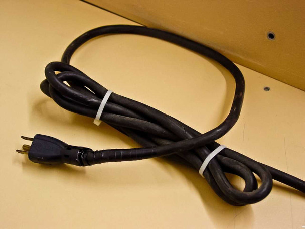 Tegal 701D power cable — standard 3-prong 115V AC cord bundled with cable ties