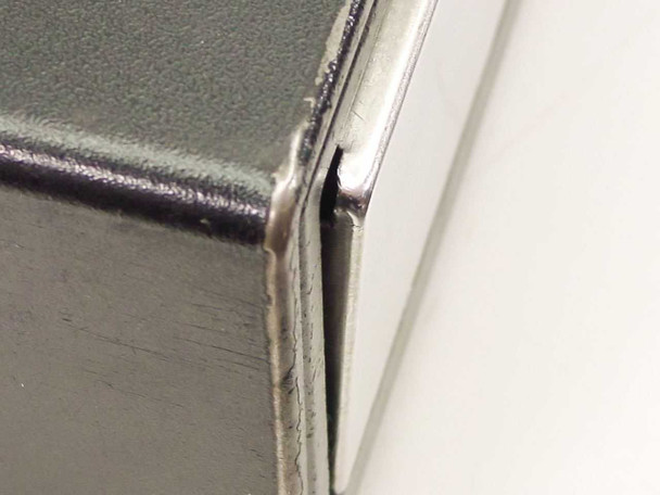 Sable SP-103 cash drawer – close-up of front corner showing drawer gap and misalignment