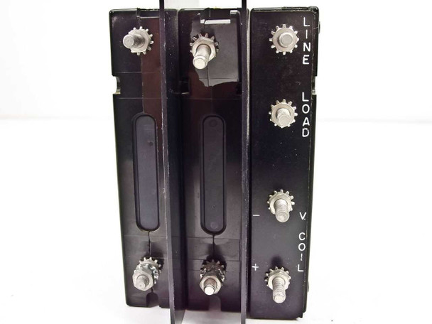 Airpax 55-700048 rear terminal view showing LINE, LOAD, and V Coil stud connections