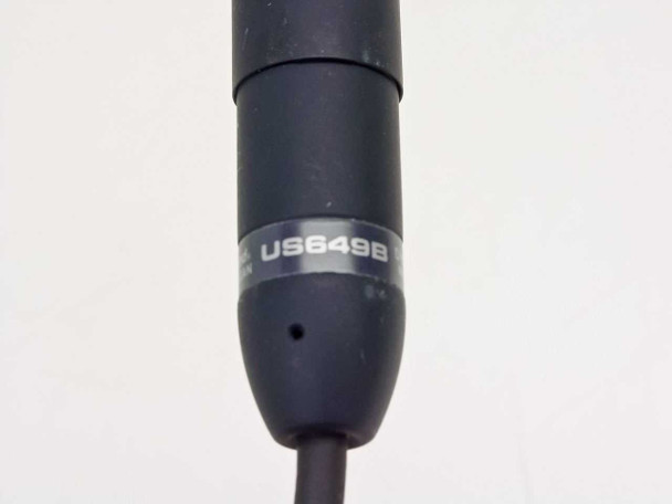 University Sound US649B dynamic lavalier microphone – close-up of model number label on capsule body