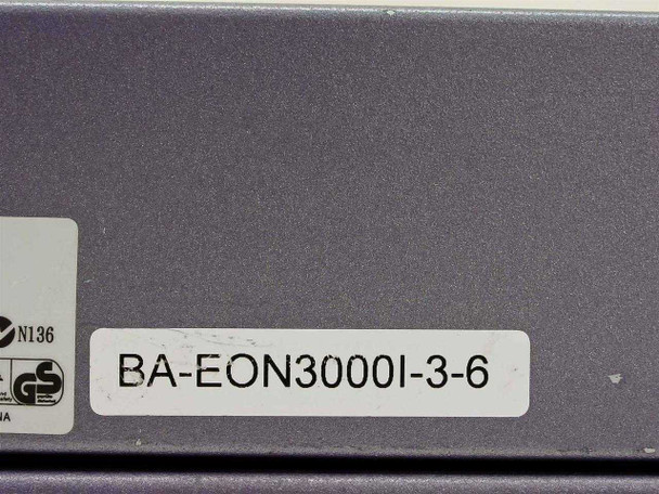 Neoware EON model number label close-up showing BA-EON3000I-3-6 part number on bottom of chassis