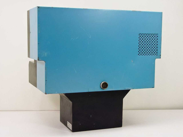 NAC PH-701 Film Motion Analyzer left side view showing blue upper housing with ventilation perforations and circular Burndy connector port