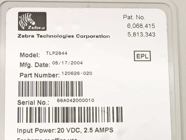 Zebra TLP 2844 ATP Thermal label printer 120626-020