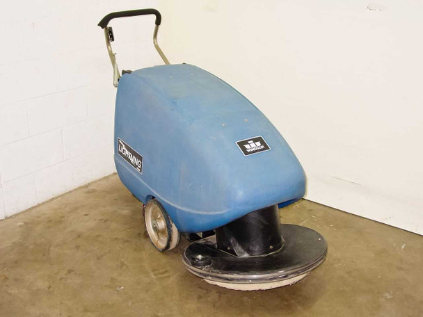 Windsor L2020D Lightning Floor Burnisher left side view showing blue body and burnishing pad